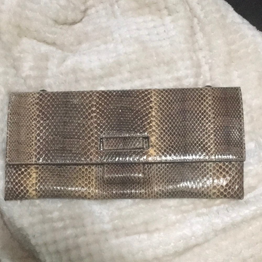 Gucci skin bamboo handle purse.